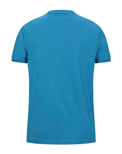 Shop Dsquared2 Man T-shirt Azure Size S Cotton In Blue