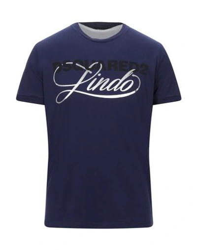 Shop Dsquared2 T-shirts In Dark Blue