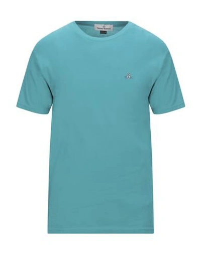 Shop Vivienne Westwood T-shirts In Turquoise