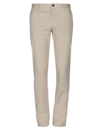 Shop Burberry Man Pants Beige Size 36 Cotton, Elastane