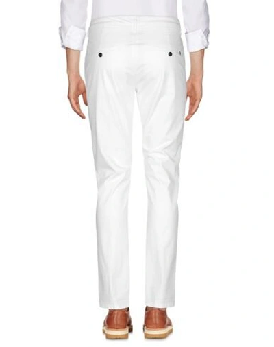 Shop Dondup Man Pants White Size 35 Cotton, Elastane