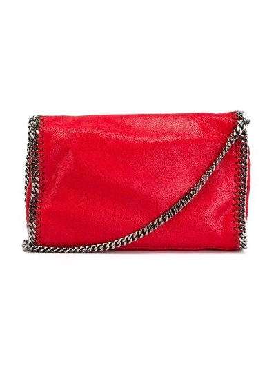 Shop Stella Mccartney Mini 'falabella Shaggy Deer' Crossbody Bag In Red