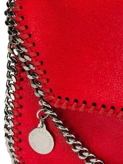 Shop Stella Mccartney Mini 'falabella Shaggy Deer' Crossbody Bag In Red