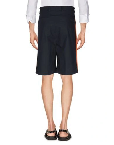 Shop Valentino Garavani Man Shorts & Bermuda Shorts Midnight Blue Size 34 Cotton