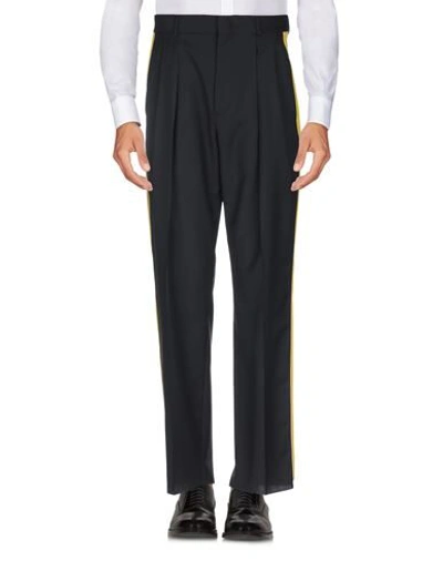 Shop Valentino Garavani Man Pants Black Size 34 Wool, Mohair Wool, Cotton