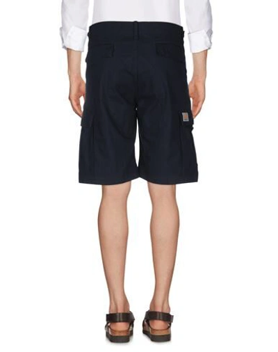 Carhartt Man Shorts & Bermuda Shorts Midnight Blue Size 36 Cotton In Blue