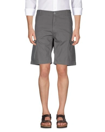 Shop Carhartt Man Shorts & Bermuda Shorts Grey Size 27 Cotton