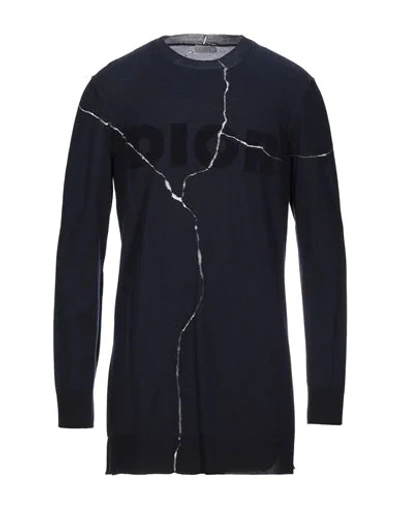 Shop Dior Homme Man Sweater Midnight Blue Size M Wool, Silk, Polyamide