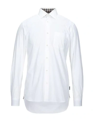 Shop Aquascutum Solid Color Shirt In White