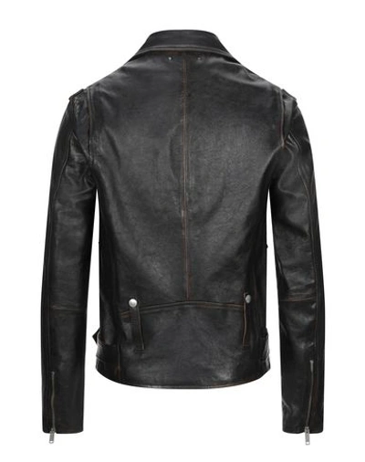 Shop Golden Goose Man Jacket Black Size 40 Ovine Leather