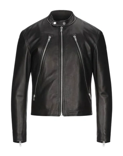 Shop Maison Margiela Biker Jacket In Black