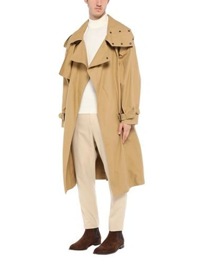 Shop Balenciaga Overcoats In Camel