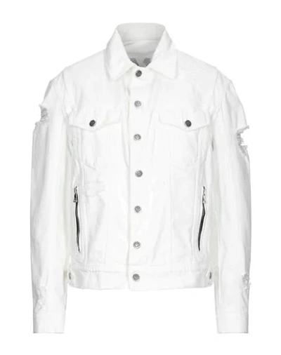 Shop Balmain Denim Outerwear In White