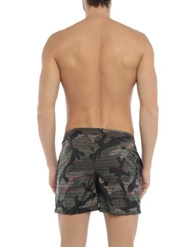 Shop Valentino Swim Shorts In Military Green