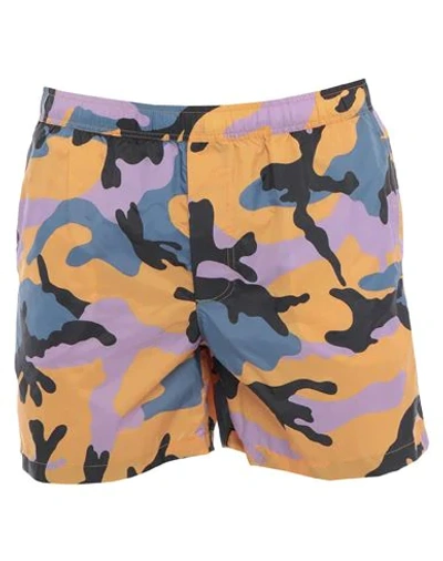 Shop Valentino Swim Trunks In Lilac