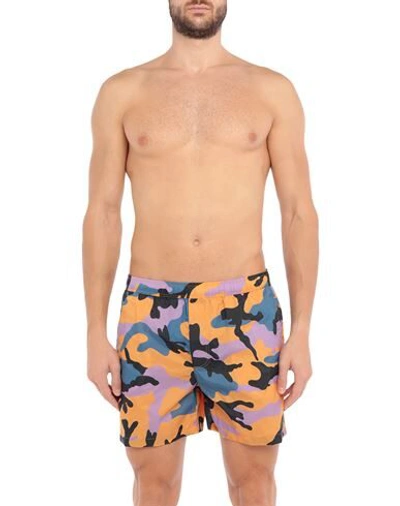 Shop Valentino Swim Trunks In Lilac