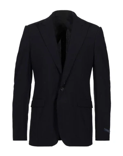 Shop Lanvin Suit Jackets In Dark Blue