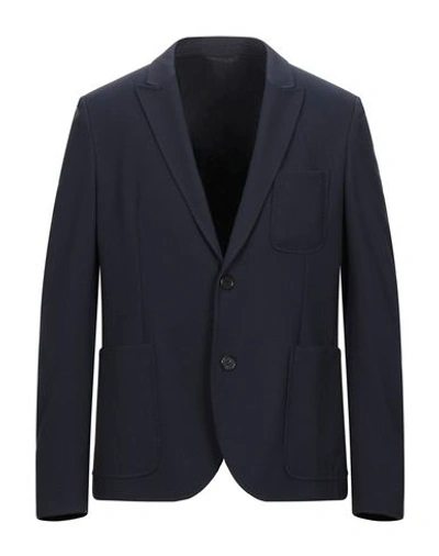 Shop Neil Barrett Suit Jackets In Dark Blue