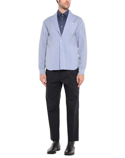 Shop Kenzo Suit Jackets In Pastel Blue