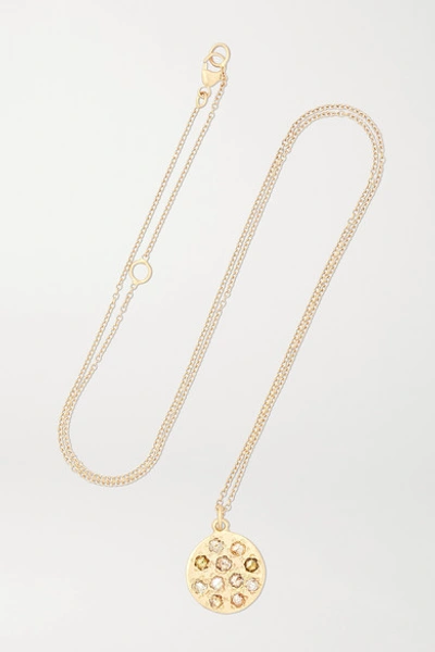 Shop Brooke Gregson Mini Mars 14-karat Gold Diamond Necklace