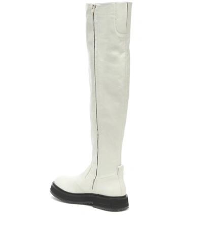 Shop Joseph Leather Over-the Knee Boots In White