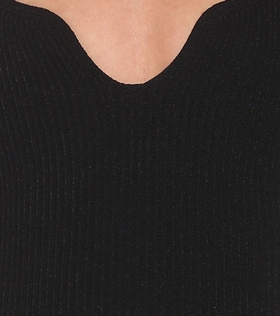 Khaite Yves Ribbed Sweetheart Neck Bodysuit In Black | ModeSens