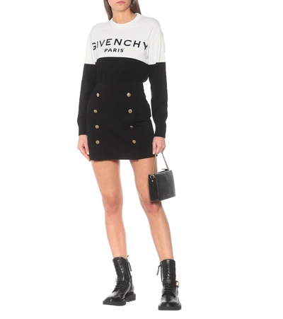 Shop Givenchy Eden Leather Combat Boots In Black