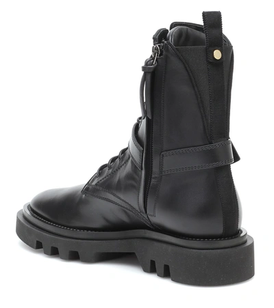 Shop Givenchy Eden Leather Combat Boots In Black