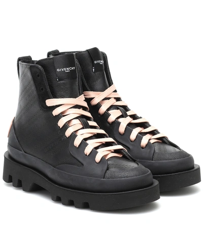 Shop Givenchy Clapham Leather Ankle Boots In Black