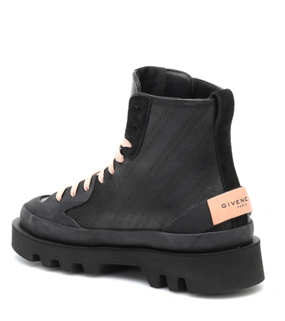 Shop Givenchy Clapham Leather Ankle Boots In Black