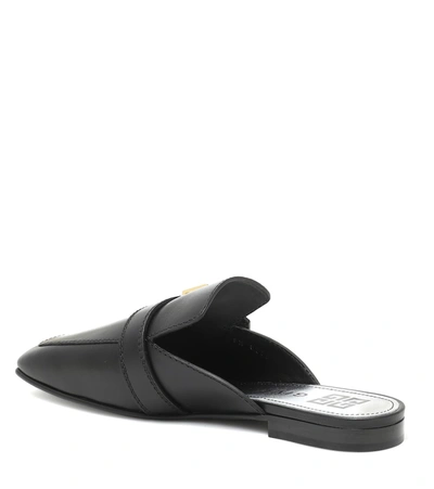 Shop Givenchy Eden Leather Mules In Black