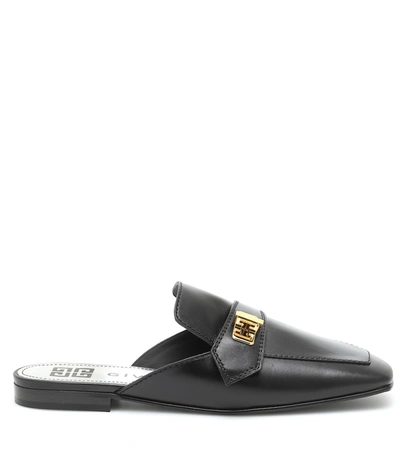 Shop Givenchy Eden Leather Mules In Black
