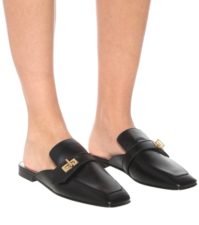 Shop Givenchy Eden Leather Mules In Black