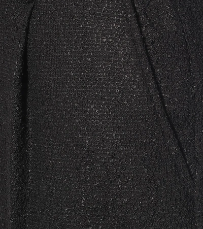 Shop Deveaux Nicola High-rise Straight Tweed Pants In Black