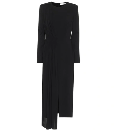 Shop Givenchy Stretch-crêpe Midi Dress In Black