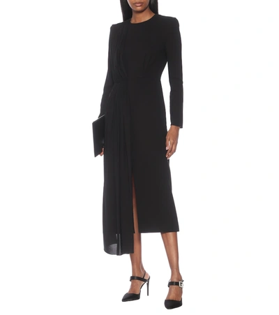 Shop Givenchy Stretch-crêpe Midi Dress In Black