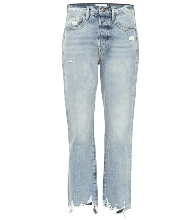 Shop Frame Le Original High-rise Straight Jeans In Blue