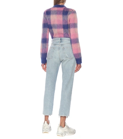 Shop Frame Le Original High-rise Straight Jeans In Blue
