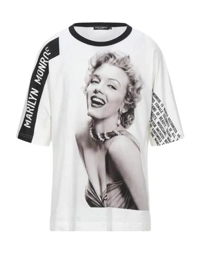 Shop Dolce & Gabbana Man T-shirt White Size S Cotton