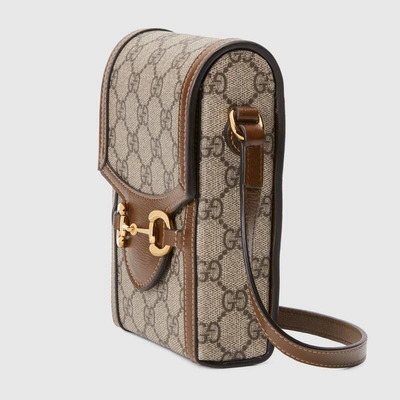 Shop Gucci Horsebit 1955 Mini Bag In Beige