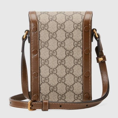 Shop Gucci Horsebit 1955 Mini Bag In Beige