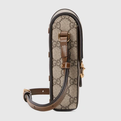 Shop Gucci Horsebit 1955 Mini Bag In Beige