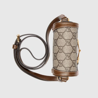 Shop Gucci Horsebit 1955 Mini Bag In Beige