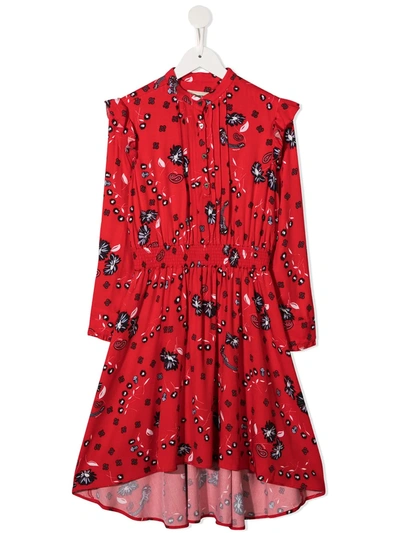 Shop Zadig & Voltaire Floral Paisley Print Midi Dress In Red