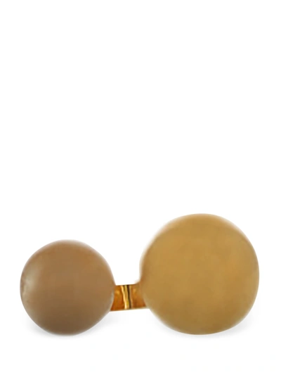 Pre-owned Marni Cocktail Ring In Brown, Gold