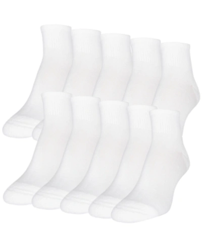 Shop Gold Toe Women's 10-pack Casual Cushion Heel And Toe Ankle Socks In White