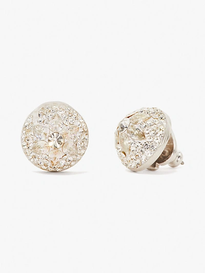 Shop Kate Spade Brilliant Statements Motif Dome Studs In Clear/silver