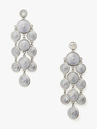 Shop Kate Spade Sparkling Chandelier Earrings In Clear/silver