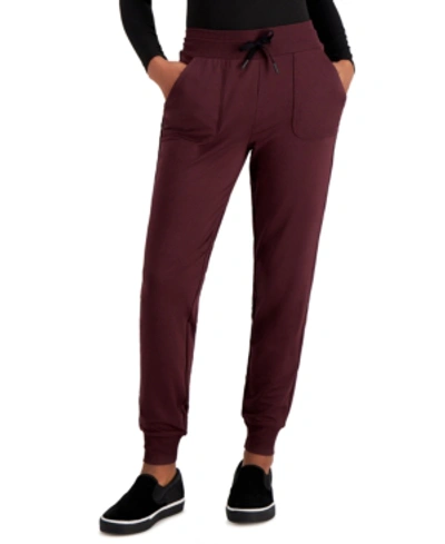 Shop 32 Degrees Knit Jogger Pants In Ruby Port