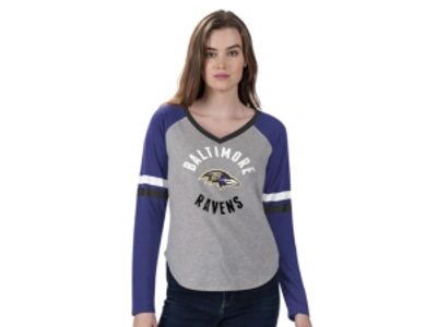Shop G-iii Sports Women's Baltimore Ravens Asterisk Long-sleeve T-shirt In Assorted